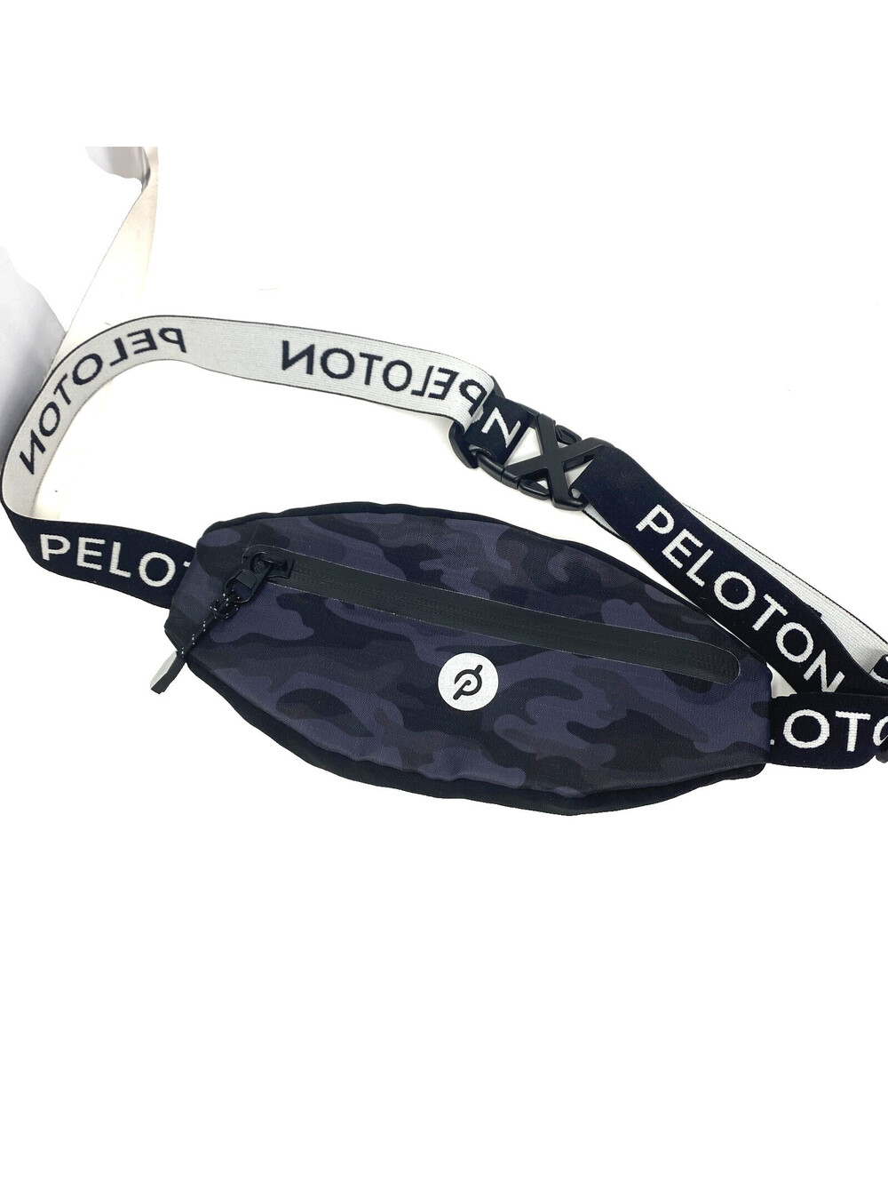 Peloton Camo Belt Bag Fanny Pack Black Gray Camouflage Running Waist Hip Sling